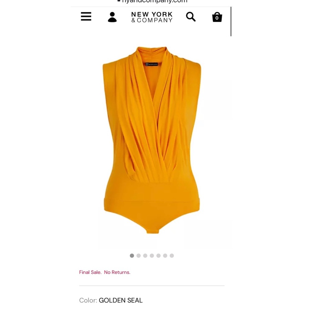 NWT Sleeveless Bodysuit - The Ny&C Legacy Collection GOLD